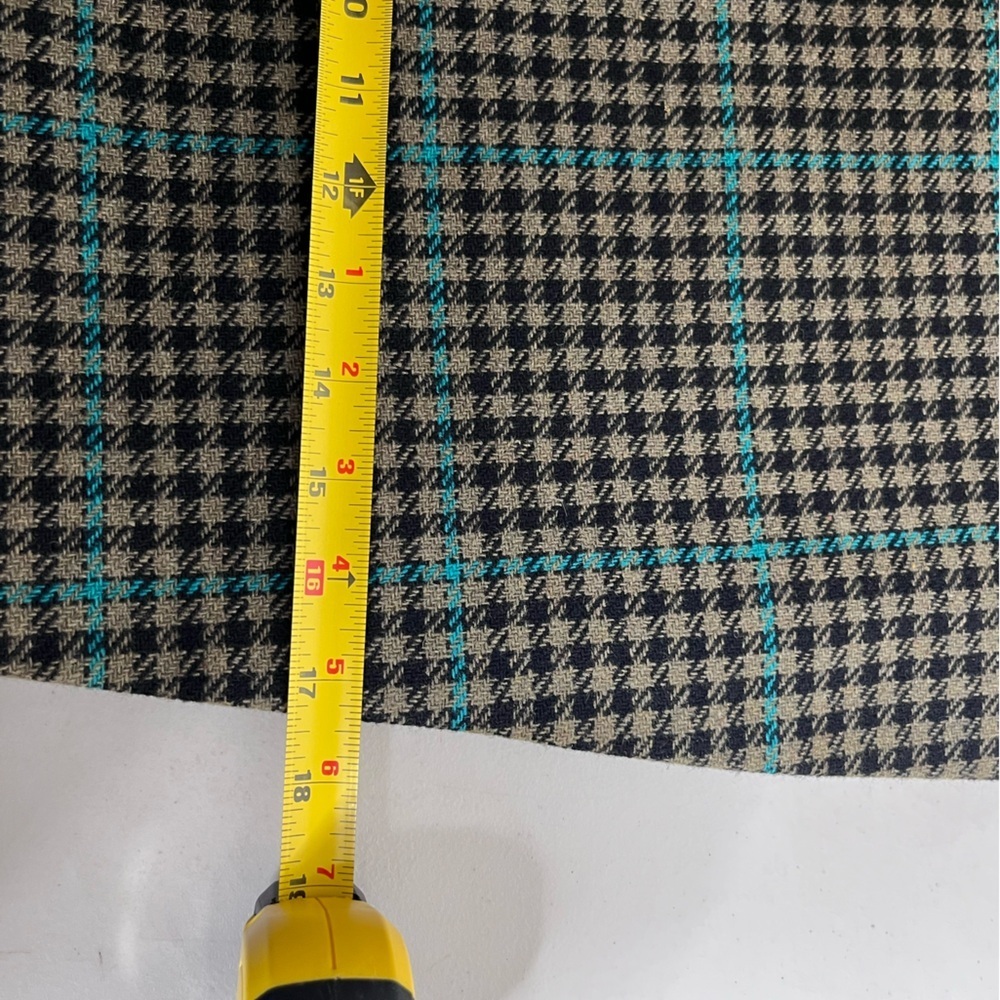 & Other Stories Check Houndstooth Sz 6 Wool Blend Overlap Mini Wrap Skirt - Picture 11 of 13